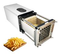 Coupe-frites électrique, hachoir à pommes de terre robuste avec grilles de coupe 1/2" et 3/8", trancheuse à légumes pour restaurants, restauration rapide, maison, acier inoxydable