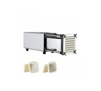 Coupe-Frites Électrique, Lames 12,7/9,5 mm, Acier Inox, Pieds Antidérapants, pour Concombres Carottes Argenté