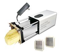 Coupe-frites électrique professionnel avec lames de 1,3 et 1 cm | Utilisation simple, coupe-frites pour familles et personnes âgées, utilisation pour pommes de terre, carottes, concombres