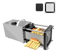 Coupe-frites Électrique Professionnel, Machine Robuste Avec Lames En Acier Inoxydable, Diamètres De 10, 12 Et 14 Mm, Pour Pommes De Terre, Carottes Et Concombres (argenté). 14mm