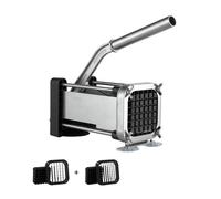 Coupe-frites manuel - VEVOR - AY410-2 - Lames inox 12,7 & 9,5 mm - Corps alu+inox - Ventouses anti-dérapantes