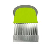 Coupe Frites Ondulé Acier Inoxydable Lame Pomme Terre Légume Fruit 1pc | Découpe crantée efficace, manche sécurisé, tranchant vague stainless, cuisine polyvalent, oignon, rangement gaine