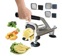 Coupe-Frites Professionnel Coupe - Coupe-frites - 3 Lames Inox - 4 ventouse - Tranchant - Base antidérapante-Coupe-Frites