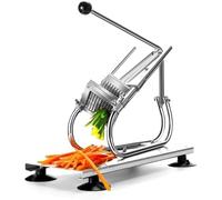 Coupe-frites professionnel en acier inoxydable avec lames de 0,8/1/1,2 cm, 4 ventouses pour couper les concombres et les radis en bandes