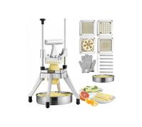 Coupe-Frites Professionnel Manuel, 4 Lames 12,7/6,4/9,5 mm, Coupeur 6 Quartiers, pour Cuisine Restaurant