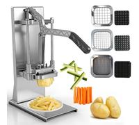 Coupe-frites Vertical Robuste, Hachoir Et Coupe-légumes Manuel Avec 3 Lames En Acier Inoxydable, Coupe-pommes De Terre De Qualité Commerciale Pour Frites, Carottes, Céleri Et Oignons
