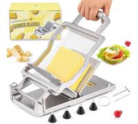 Coupe fromage beurre et charcuterie 3 en 1 fil 0,5 cm acier inoxydable