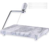 Coupe-fromage en marbre, dimensions 12,7 x 20,3 cm, avec fil en acier inoxydable