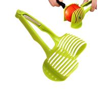 Coupe-fruits À Tranches De Tomate Et De Citron Avec Poignée Longue,Coupe-tomate,support À Pince À Fruit Rond,Trancheur D'oignon,Aide À La Coupe De Cuisine,portable Pour Oignon, Carotte, Pomme De Terre