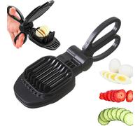 Coupe-fruits en acier inoxydable | Assistant de cuisine portable pour couper | Hachoir multifonction pour fruits et légumes | Pour fraises, bananes, kiwis, raisins, œufs, salade, dessert, gâteau