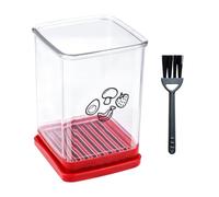 Coupe-fruits Portable, Trancheuse à Tasse Multifonctionnelle Decoupe Fruits en Acier Inoxydable avec Plaque à Pousser pour Fruits et Légumes