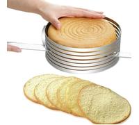 Coupe-gâteau trancheuse à gâteau en acier inoxydable Anneau rond pour trancher Outils de cuisine
