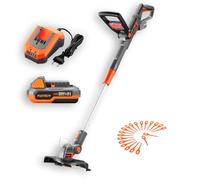 Coupe Gazon - Coupe Bordure à Batterie 20V FUXTEC FX-E1RT20 - Set avec Batterie Li-ION 2Ah et Chargeur 1A - Largeur de Coupe 25 cm