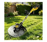 Coupe-Herbe électrique sans Fil, cisaille à Gazon 21V 6800 TR/Min, Outil de pelouse d'autonomie de 90 Minutes avec 2 Piles et Lame de scie(1battery)