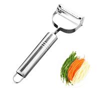 Coupe-julienne, éplucheur à julienne, éplucheur universel 3 en 1 en acier inoxydable avec double fonction julienne, ultra tranchant, pour fruits et légumes, convient aux gauchers et aux droitiers