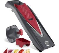 Coupe-Légumes Börner Vital (Set de Base) • Mandoline Vital avec Lame en V • Mandoline avec Fonction Assaisonnement • Coupe Légumes pour Légumes & Fruits • Réglages d'Épaisseur Variés
