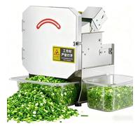 Coupe-légumes commercial, hachoir automatique à herbes, capacité de 150 kg/h, épaisseur réglable de 1 à 35 mm, machine à découper avec bande transporteuse pour une utilisation en cuisine
