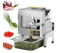 Coupe-légumes commercial, hachoir automatique à herbes, capacité de 150 kg/h, épaisseur réglable de 1 à 35 mm, machine à découper avec bande transporteuse pour une utilisation en cuisine