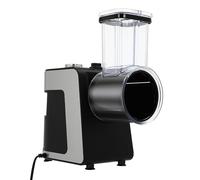 Coupe-Légumes Électrique 1000W, Robot Coupe Légumes Multifonction | avec 10 Lames Inox, Trancheuse Râpe Professionnelle pour Pommes Carottes Oignons - Noir
