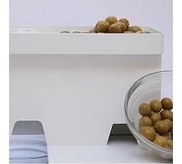Coupe-légumes électrique, 3 tailles réglables, nettoyage rapide et sûr, montage facile, deux positions de couvercle, plastique ABS blanc