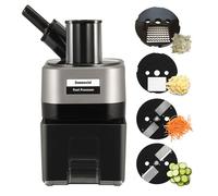 Coupe-légumes électrique 4 en 1, 100 W, avec 2 lames en acier inoxydable pour pommes de terre, carottes et oignons, 100 W 220 V