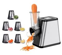 Coupe-légumes électrique 5-en-1, 500 W, avec 5 lames en acier inoxydable