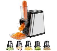 Coupe-légumes électrique 5-en-1 avec 5 lames de découpe