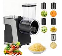 Coupe-légumes électrique - 5 lames - râpe électrique 5 en 1 -tranches fines, tranches épaisses, râpage épais, râpage fin, râpé
