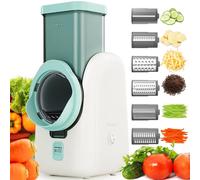 Coupe-légumes électrique, 6 en 1, râpe multifonction, blanc