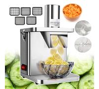 Coupe-légumes électrique, coupe-légumes avec grilles de dés, lames de tranchage et de déchiquetage, outils de cuisine pour usage domestique et commercial, idéal pour la préparation des repas et la