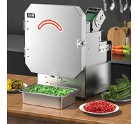 Coupe-légumes électrique, coupe-oignons commerciaux et hachoir à oignons, machine de découpe de poireaux à grande vitesse pour ail, gingembre, chili, pommes de terre