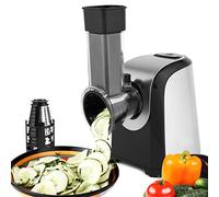 Coupe-légumes électrique, Fresh Express, Hachoir Multifonctionnel Râpe 150W avec 5 cônes en acier inoxydable, pour Carottes, Pommes de terre, Concombres