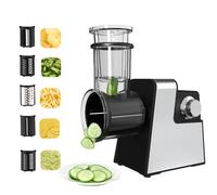 Coupe-légumes électrique, grand diamètre, 250W, hachoir râpe multifonction, râpe à carottes électrique à 5 lames