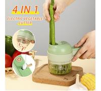 Coupe-légumes électrique - HELLOVE - 4 en 1 - Vert - 40W - Ergonomique