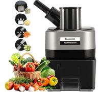 Coupe-légumes Électrique Multifonctionnel 100 W Râpe Électrique 4 en 1 pour Couper en Dés, Râper, Trancher et Découper en Lamelles