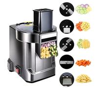 Coupe-LéGumes éLectrique Multifonctionnel 100w Coupe-Fruits Professionnel Avec 4 Lames En Acier Inoxydable Pour Pommes De Terre, Carottes Oignons Et Concombres