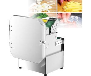Coupe-Légumes Électrique Professionnel 220W, Épaisseur Réglable 1,3-35 mm, 150 kg/h pour Oignons Ail Gingembre Piment Pommes de Terre, Découpe et Râpe pour Restaurant et Maison