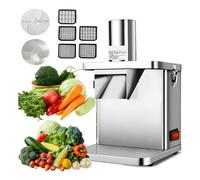 Coupe-légumes Électrique Professionnel, Machine À Découper Les Fruits Et Légumes, Avec Lames De 6/8/10/13/15 Mm, Robot Culinaire Automatique Pour Ail, Chou, Carotte, Pomme De Terre