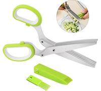 Coupe-légumes en acier inoxydable à 5 lames, lame longue de 19 cm et large de 8 cm, équipé d'un moulin à lames et d'un capot de protection