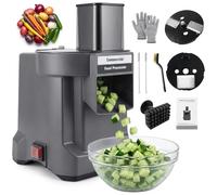 Coupe Légumes en Cubes Électrique Coupe Fruits Professionnel coupe legumes multifonctions electrique,coupe légumes électrique coupe legume cube avec 2 Lames en Acier Inox pour Fruits et légumes variés