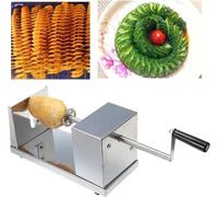Coupe-légumes en spirale, utilisation manuelle, design compact, argent, 2,5 pouces, S
