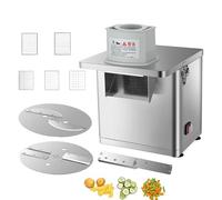 Coupe-légumes et fruits 3 en 1 avec 6 lames - Coupe-pommes de terre, oignons, carottes pour couper en dés, trancher, julienne - Grande goulotte d'alimentation