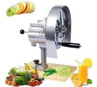 Coupe-légumes et fruits manuel en acier inoxydable commercial avec poignée, épaisseur réglable 0-12 mm