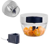 Coupe-légumes - Hachoir manuel - 400 ml - Pour oignons et légumes - Compact - Universel