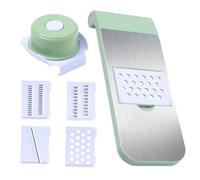 Coupe Légumes Manuel, Râpe Multifonction ABS Acier Inoxydable | Légumes et Oignons, Surface Lisse, Taille Pratique, Usage la Cuisine Maison, Vert, Facile à Nettoyer