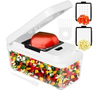 Coupe Legumes Multifonctions, Decoupe Legumes avec 2 Lames Interchangeables, Mandoline Professionnelle Cuisine, Coupe Oignon Manuel Rapidement et Uniformément