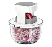 Coupe Legumes Multifonctions, Mandoline Professionnelle Cuisine avec Bol, Récipient et Boîte Rangement, 3 Lames Interchangeables, pour Concombres, Tomates, Carottes et Oignons