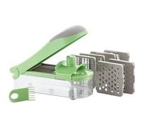 InnovaGoods® Déchiqueteur et Mandoline pour légumes avec Recettes et Accessoires 7 en 1 Choppie Expert, polyvalent, lames en acier inoxydable, récipient et gant inclus, couleur verte.