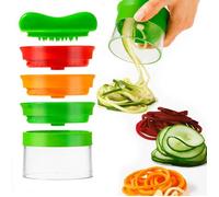 Coupe Légumes Spirale, 3 en 1 legumes Spaghetti Spirale, Spiralizer Legume Végétale Eplucheur pour Courgette Nouilles, Spaghettis,