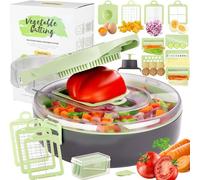 Coupe Mandoline de Cuisine,Coupe Legume Manuel à Lames Remplaçables,Coupe Legumes Multifonctions,Decoupe Legumes pour